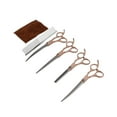 thumbnail image 3 of Ciseaux de Coupe de Cheveux, Ensemble de Ciseaux de Coupe de Cheveux pour Animaux Réglables Professionnels en Acier Inoxydable avec Sac de Rangement pour Coupe de Cheveux Or, Vert, 3 of 8