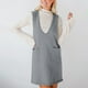 thumbnail image 3 of Vestido tipo chaleco de mujer: cuello en V, sin mangas, jersey de punto, bolsillos, elástico, adecuado para otoño/invierno, varias tallas., 3 of 8
