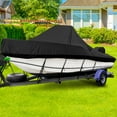 thumbnail image 2 of Center Console Boat Cover, Waterproof PU Heavy Duty Trailerable Cover for Center Console Boat, Marine Grade Oxford UV Resistant Polyester Canvas with Tie Down Straps & Storage Bag, 2 of 7