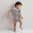 thumbnail image 3 of Kdxio Panda And Glasses Pattern Unisex Baby Cotton Short Sleeve Bodysuits-12 Months, 3 of 5