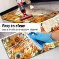 thumbnail image 6 of Fall Kitchen Mat Pumpkin Sunflower Kitchen Mats for Floor Runner Rug Set of 2 Non Slip with Rubber Backing, Plank Washable Carpet for Hallways, Sink, Laundry Room, 17x30 + 17x47 in, 6 of 6