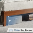thumbnail image 4 of CONCETTA Queen Size Solid Wood Platform Bed with Headboard & 8”underbed storage, No Box Spring Needed, Wood Slat Support, Dark Brown Finish for Modern Bedroom, 4 of 7
