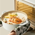 thumbnail image 4 of SLOK Nonstick Stock Pot with Lid, Ceramic Dutch Oven, All Stoves Compatible, Dishwasher Safe, 5.5QT, White, 4 of 7