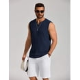 thumbnail image 3 of COOFANDY Mens Knit Tank Tops Casual V Neck Sleeveless Shirts Breathable Tank Top Muscle Shirts, 3 of 6