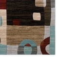 thumbnail image 2 of Linon Home Decor Milan Area Rug Collection, Brown and Turquoise, 5' x 7.7', 2 of 2