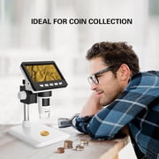 BEBANG 4.3 Coin Microscope, 1080p, 8 LED Lights, Digital Microscope for Adults Kids, Windows MacOS Compatible, 32GB