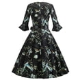 thumbnail image 1 of Pompotops Robe en Dentelle à Manches Longues Imprimé Floral Col Rond pour Femmes, 1 of 3