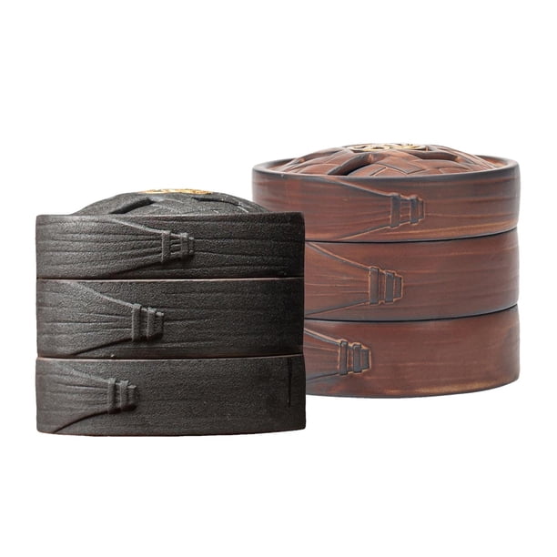 Quemador de incienso de 2 piezas, soporte tradicional, adorno de portátil, decoración artesanal, estatua, figuritas, decoración del hogar, casa de té para sala de Negro y ón Baoblaze none