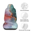thumbnail image 4 of Wukai Colorful Abstract Waves Full Set Car Seat Covers with Soft Padding Universal Auto Front Seats Protector and Cushion Mat, 4 of 5