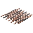 thumbnail image 2 of Modket TDH335RG Brown Rose Gold Copper Color Metallic Metal linear Glass Mosaic Tile Backsplash, 2 of 5