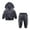 Grey, variant on Esaierr 2PCS Toddler Baby Girls Boys Hooded Sweatshirt   Jogger Pants Outfits Newborn Kids Long Sleeve Velvet T-Shirt Tops Sweatpants Casual Cosy Autumn Winter Outerwear for 9M-8Y