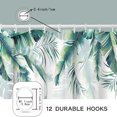 thumbnail image 2 of Tropical Plant Green Shower Curtain,Leaf Plant Leaves Shower Curtains Waterproof Mould Proof Resistant Polyester Fabric Non-Toxic Fabric Machine-Washable, 71" W x 71" H with 12 Hooks, 2 of 6