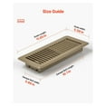 thumbnail image 2 of Floor Registers 4x10 Inch 6-Pack - Iron HVAC Vent Grilles - Brown - Adjustable Airflow - Durable Metal Construction - Home & Office, 2 of 7