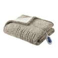 thumbnail image 4 of Marbled Sherpa Heated Throw, 4 of 5