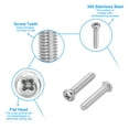 thumbnail image 3 of Uxcell Phillips Pan Head Screws, 60 Pack M4-0.7 x 18mm 304 Stainless Steel 18-8 Full Thread Pan Head Machine, 3 of 7