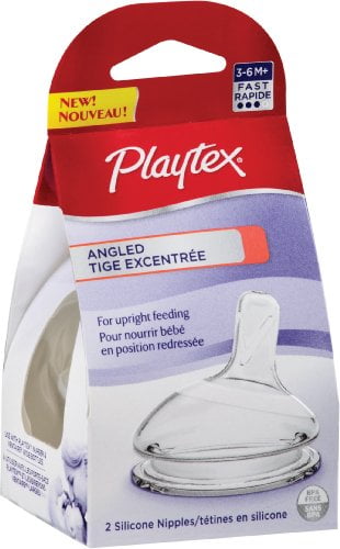 6 MONTHS FAST FLOW NEW PLAYTEX NATURALATCH SILICONE BABY BOTTLE NIPPLES 3-6 