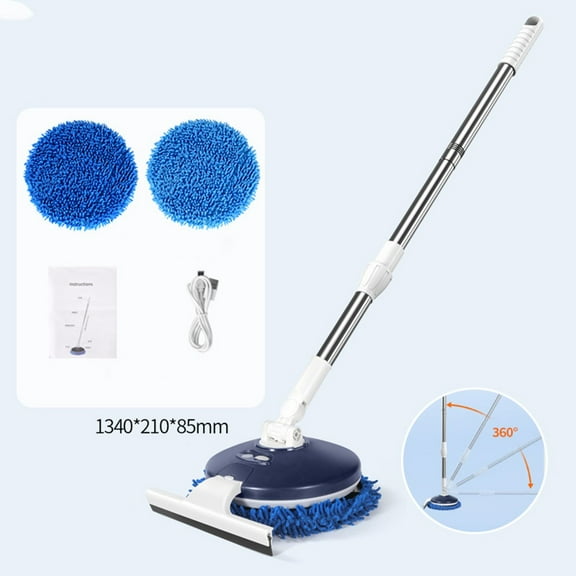 Wireless Electric Spin Mop Cleaner Automatic 2 In 1 Car Windows Scrubber Machine