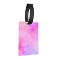 thumbnail image 7 of PAYOHTO Luggage Tags for Suitcases Texture Bright Pink Spray PVC Lable for Travel Bag, 7 of 7