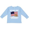 thumbnail image 3 of Inktastic Military Dad Welcome Home USA Flag Boys or Girls Long Sleeve Toddler T-Shirt, 3 of 5