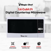 Magic Chef MCM1611W 1.6 Cu Ft Countertop Microwave Oven, 1100 Watts, White