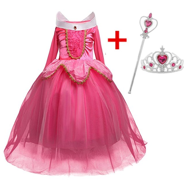 Disfraces de Blancanieves para niñas, vestido de princesa de la Bella Durmiente, Elsa/Anna, 4 a 10 años, 2023 Fivean unisex