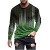 Mens Raglan Sleeve Bodybuilding Gym Tee Shirt Mens Casual Fashion Round Neck Long Sleeve Tshirts Vintage 3D Printed Shirts Funny Graphic Hip Hop Streetwear Tees Top