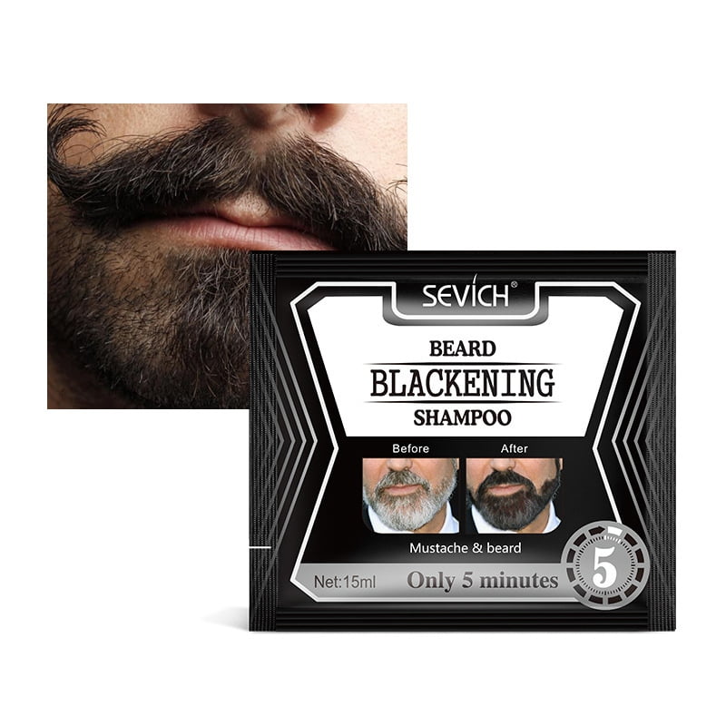 Beard Blackening Shampoo Natural Without Stimulation Dyed Care Dye Beard Into Black Long Lasting 4 Weeks Coloring Nourishing Beard Products Walmart Com Walmart Com