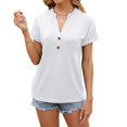 thumbnail image 7 of cotton shirts for women casual summer v neck tops, 7 of 7