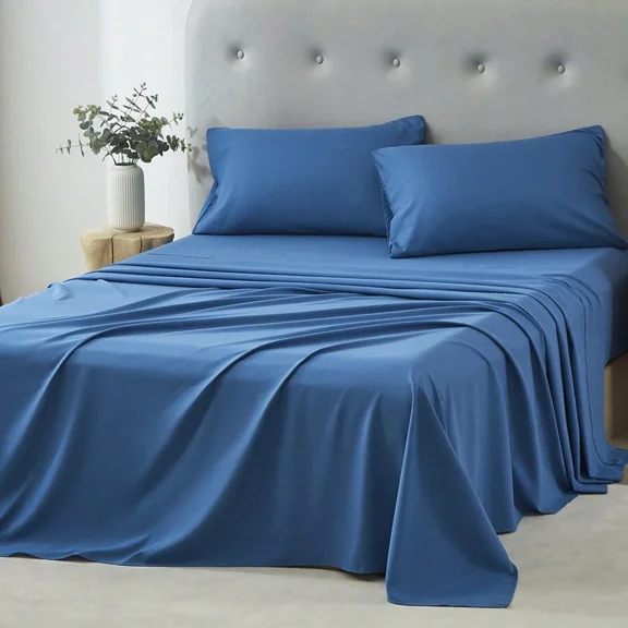 3/4-Piece Soft Breathable Bed Sheet Set – Twin Size with 1 Flat, 1 Fitted, and 1 or 2 Pillowcases