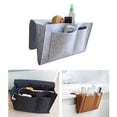 thumbnail image 4 of Organizador de bolsillo para mesita de noche, soporte de almacenamiento para sofá de fieltro con 5 bolsillos pequeños debajo del soporte para colchón, 4 of 8