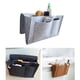 thumbnail image 5 of Organizador de bolsillo para mesita de noche, soporte de almacenamiento para sofá de fieltro con 5 bolsillos pequeños debajo del soporte para colchón, 5 of 8