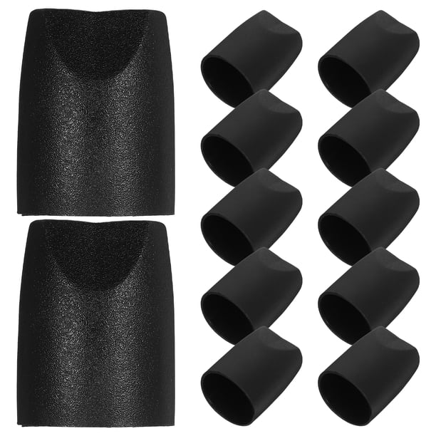 12 tapas para tubos de silla - Estabilizadores de plástico en forma de V para sillas plegables acolchadas de metal.