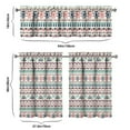 thumbnail image 6 of Boho Kitchen Curtains for Windows – Rustic Tribal Floral Print Cafe Curtains, Vintage Bohemian Geometric Panels for Home Décor, 6 of 6