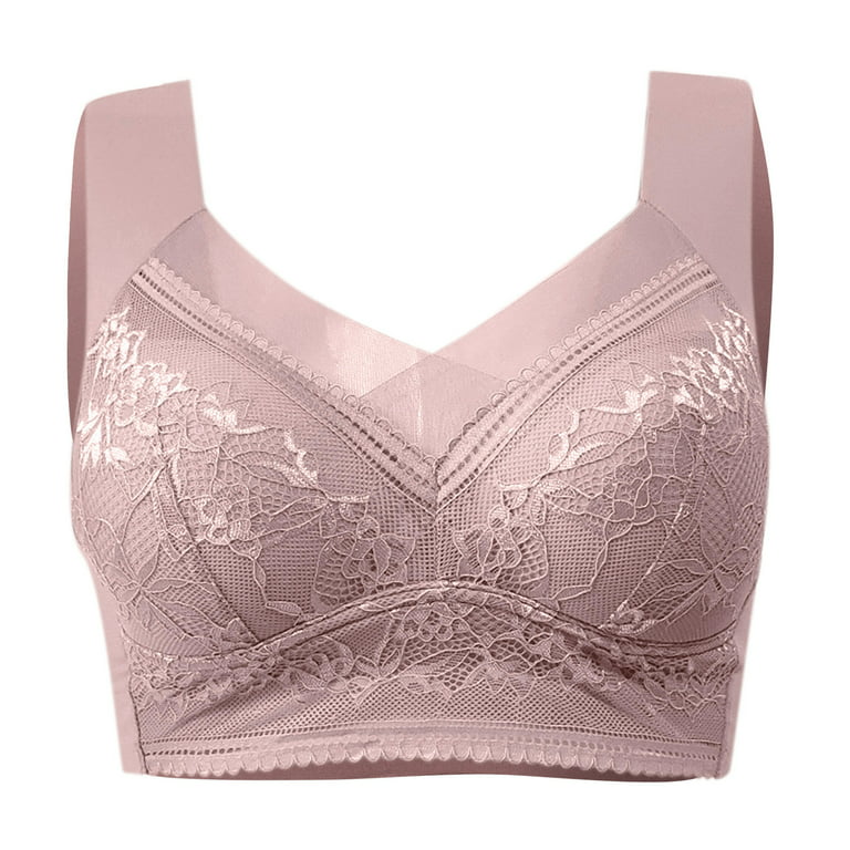 Strapless Bras for Bigger Bust,Push Up Bra Strapless Bra 40D Women Full Cup  Thin Underwear Plus Size Wireless Sports Bra Lace Bra Breast Cover Cup  Large Size Vest Bras Compression Bras Shock