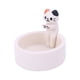 thumbnail image 5 of Candelabro de gatito, candelabro de resina, regalo para amantes de los gatos (colorido), 2 uds., 5 of 9