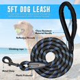 thumbnail image 2 of GHSDFBB Dog Lead with Soft Padded and Anti Slip Comfortable Rope Handle, 5 FT Strong Dog Leads, Highly Reflective Dog Leash for Puppy, Medium and Large Dogs (Black), 2 of 7