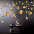 thumbnail image 4 of CCOCC Gold Party Decorations Star Garlands Streamer Gold 3D Stars Metallic Paper Hanging Bunting Banner for Birthday Wedding Baby Bridal Shower Holiday Christmas Ramadan Eid Mubarak Party Supplies, 4 of 7