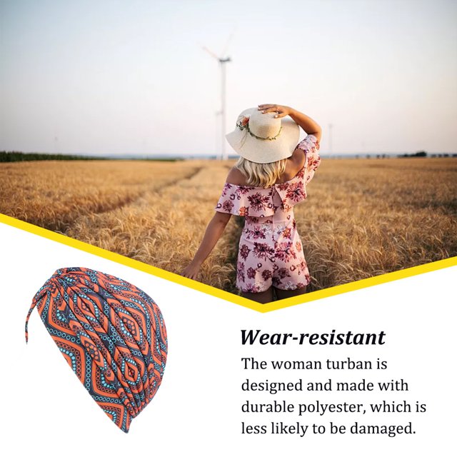 Bonnet Décoratif Réutilisable en Polyester Pliable pour Femmes Intérieur Extérieur Marche Travail Marron