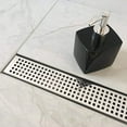 thumbnail image 4 of Neodrain 36-Inch Linear Shower Drain with Removable Quadrato Pattern Grate,Professional Polished 304 Stainless Steel Rectangle Shower Floor Drain Manufacturer,With Leveling Feet,Hair Strainer, 4 of 6