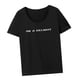thumbnail image 5 of Camiseta para mujer, camiseta básica, ajuste regular, cuello redondo, para mochileros, desplazamientos, regalo del día de San Valentín S, 5 of 10
