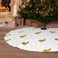 thumbnail image 2 of Cauagu 36" Christmas Tree Skirt Gold Rabbit Pattern Christmas Tree Decorations Tree Mat for Xmas Decorations Occasion Holiday Home Decor -36", 2 of 7