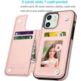 thumbnail image 2 of Tekcoo Wallet Case with Card Holder for iPhone 11 12 13 Pro Max, Wallet Premium PU Leather Kickstand Card Slots,Double Magnetic Clasp and Durable Shockproof Cover -Rose Gold, 2 of 7