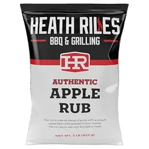Heath Riles BBQ Rub - Apple Seasoning, Champion Pitmaster Recipe, Legendary Rubs For Smoking & Grilling, 80  BBQ Championships, 2 lb./32 oz