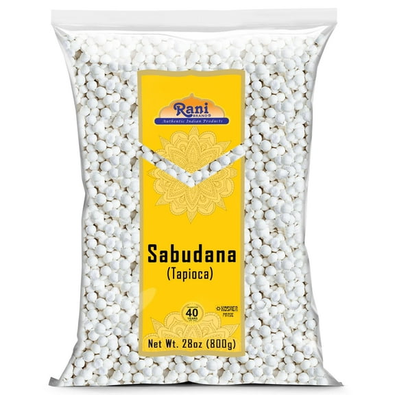 Rani Sabudana (Tapioca / Sago) Pearls 28oz (800g) ~ All Natural | Vegan | No Colors | NON-GMO | Kosher | Indian Origin