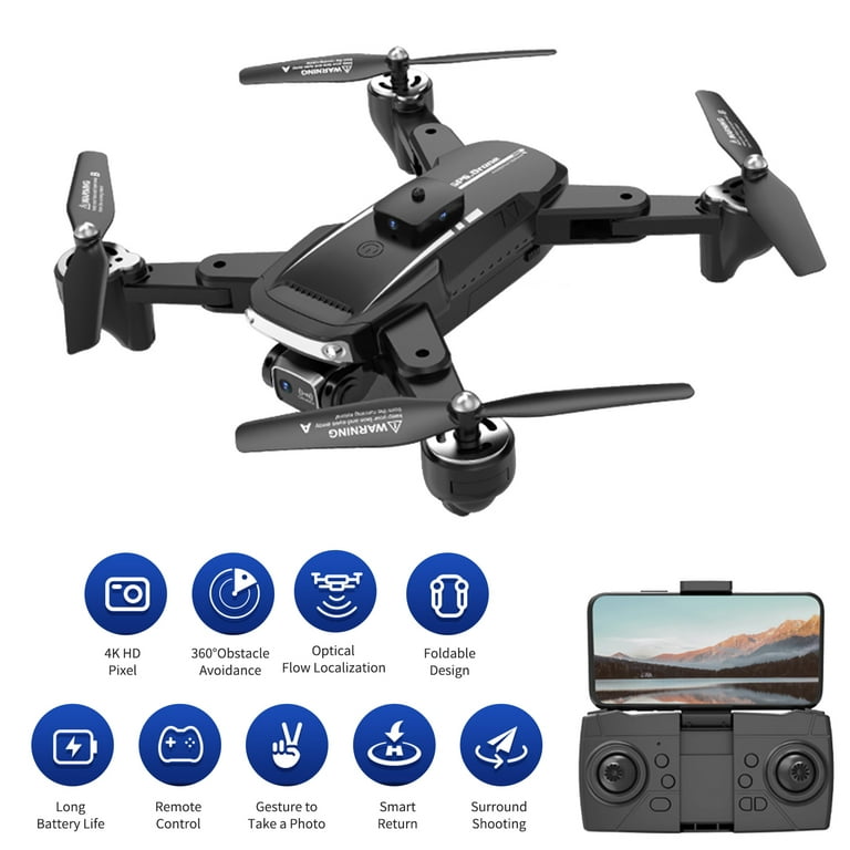 TekDeals New RC Drone With 4K HD Camera WiFi FPV Foldable Quadcopter + 4  Rechargeable Batteries 
