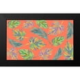 thumbnail image 2 of DeRice, Julie 18x12 Black Modern Framed Museum Art Print Titled - Colorful Leaves Scatter Pattern, 2 of 5