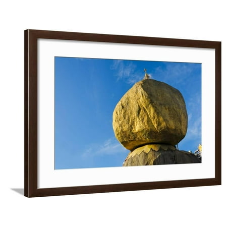 Granite Pagoda - Kyaiktiyo Pagoda on a Granite Boulder, Mon State, Myanmar Framed Print Wall Art By Keren Su
