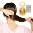 thumbnail image 3 of SIEYIO Hair Net for Buns U Shape Hair Pins and Invisible Elastic Edge Mesh Hairnets, 3 of 13