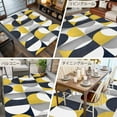 thumbnail image 6 of 5x7 Area Rugs, Modern Yellow, Non-Skid Rubber Backing Large Rectangle Rugs - Living Room Bedroom Home Office, Vintage European Geometric Grey Indoor Floor Mat Carpets Washable Rug, 6 of 9