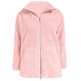 thumbnail image 3 of Liyamei Children's Solid Color Double Zipper Fleece Jacket Pink 7-8 Years, 3 of 5